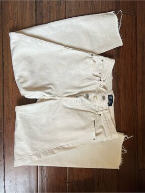 GAP Men's Cream Straight-Leg Button-Fly Jeans